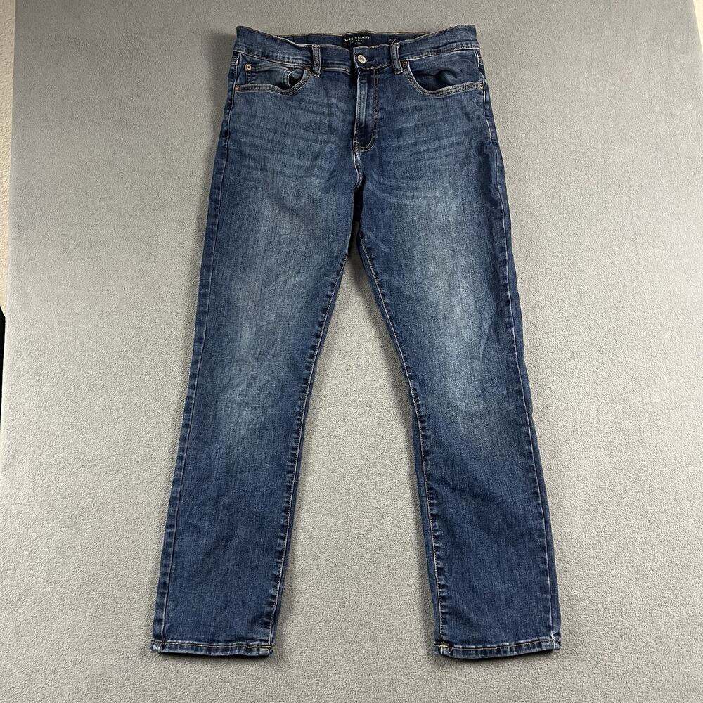 Lucky Brand Jeans Mens 34X30 Blue 410 Athletic Slim Dark Wash Casual Preppy